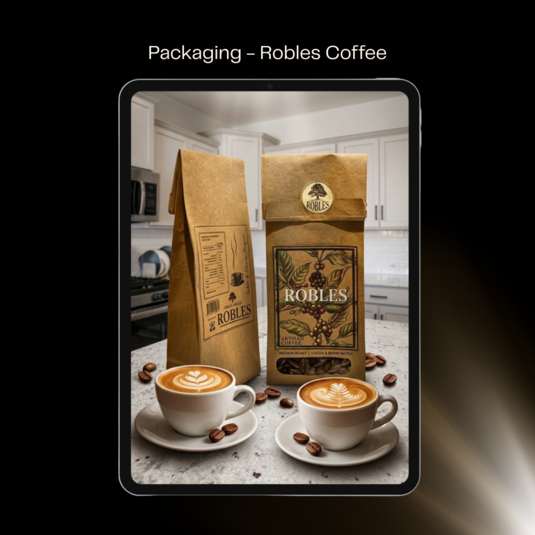 Packaging, Design, Robles Coffee, Gold Coast Design, RStudio